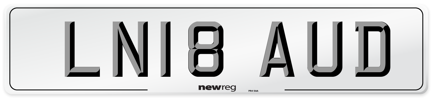 LN18 AUD Number Plate from New Reg